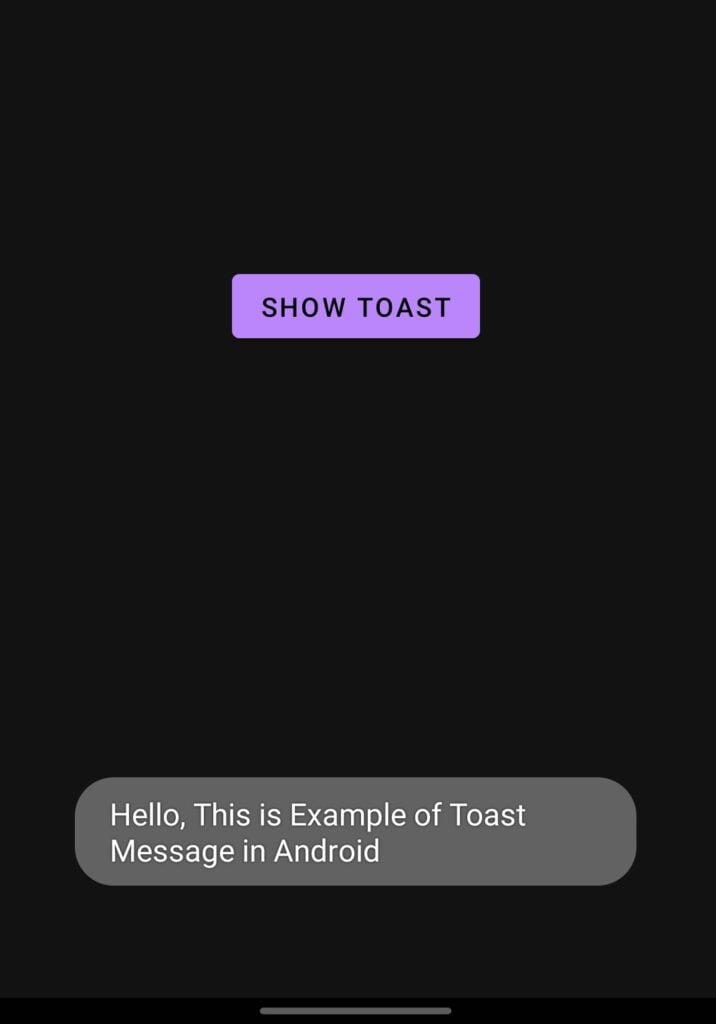 android toast example output