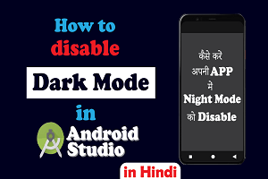 Disable Dark Mode in Android Studio App