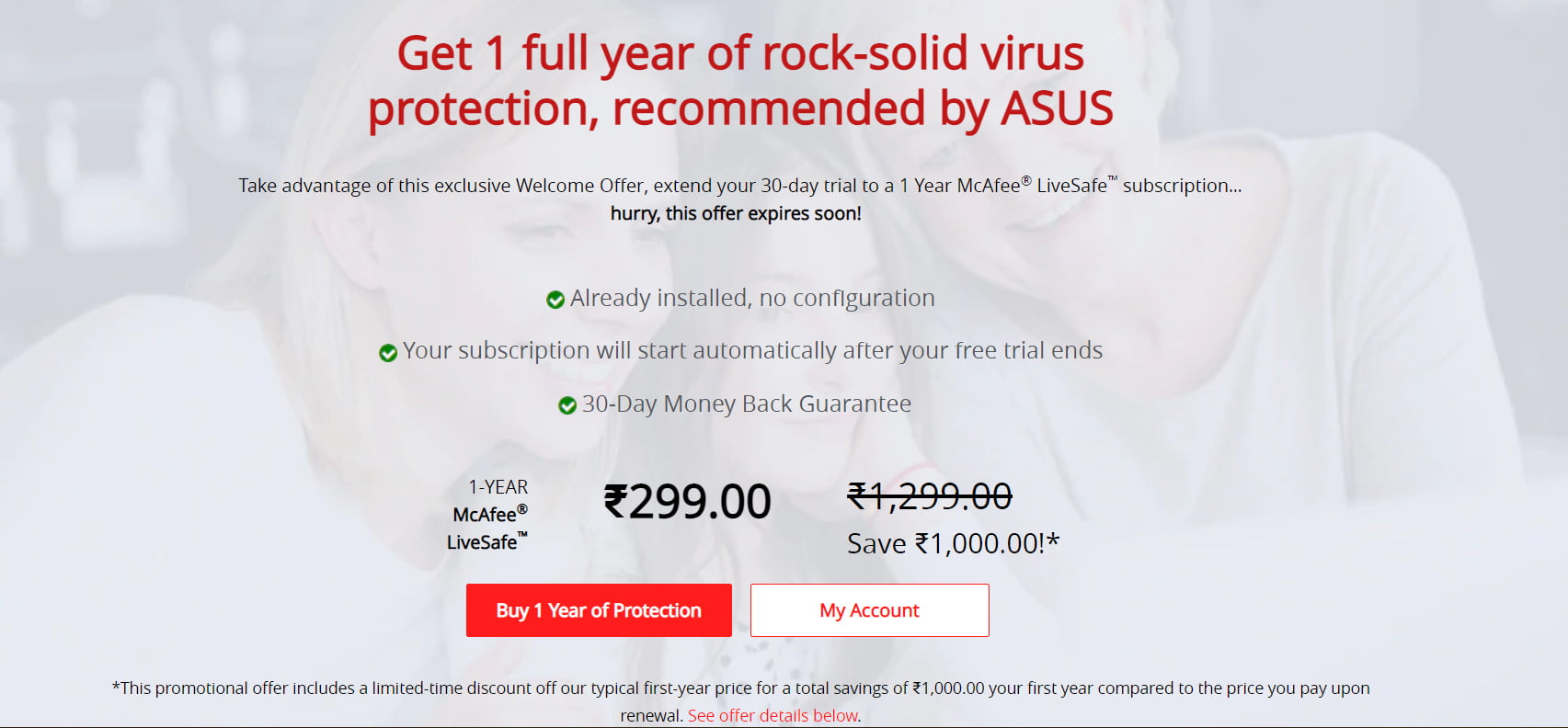 McAfee LiveSafe Special Offer