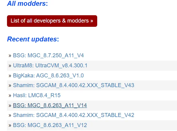 All Developers/Modders